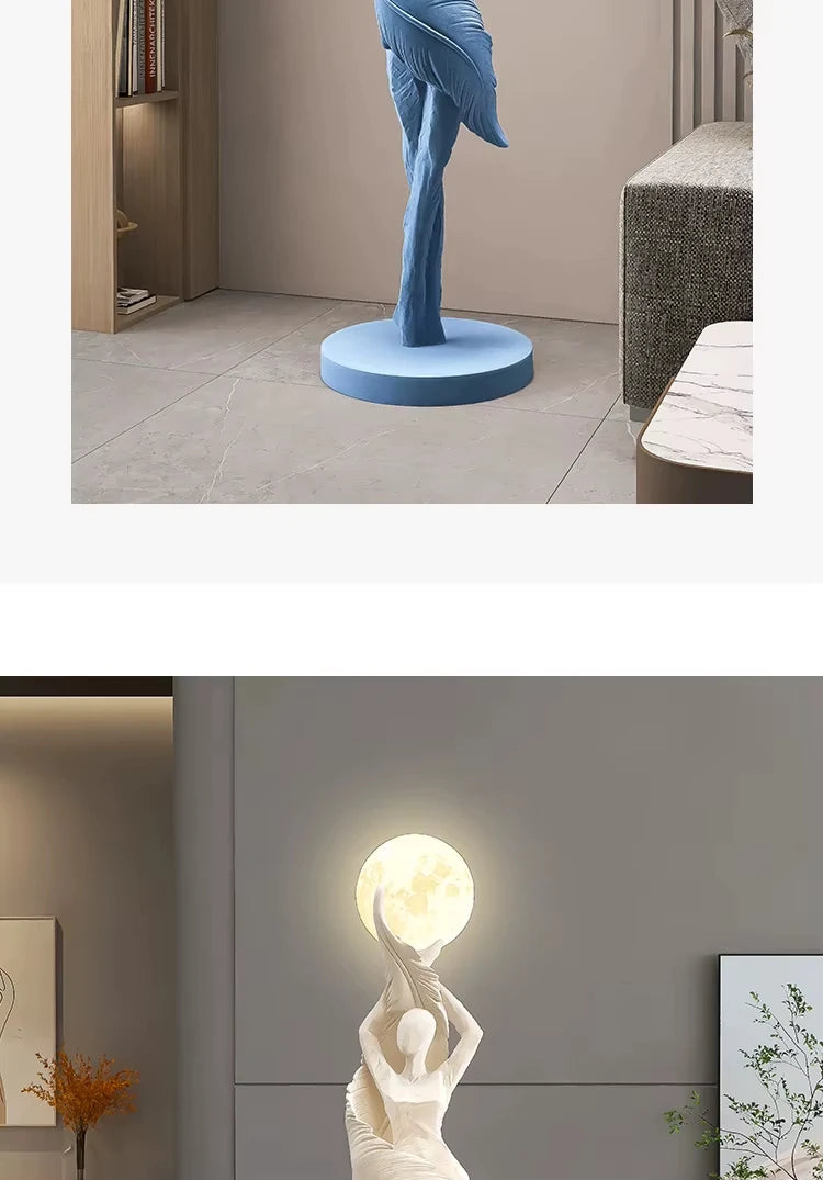 Modern Art Floor Lamp Home decoration Lights Living Room Bedroom Humanoid Atmosphere Lamps Couch High-End Sculpture LED Lighting