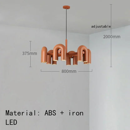 Nordic U-Shaped Art Chandelier – Designer LED Pendant Light for Living Room & Dining