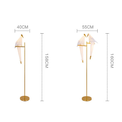 Perch Light Floor Lamp Led Designer gold Origami Bird Standing Lamps for Living Room creative Art Deco safaside corner Lamp