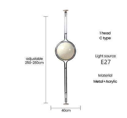 Italy Designer Led Floor Lamp White Ball 2.8 Stand Light for Living Room Hotel Led Chrome Metal Sofa Side Lounge Decoration Lamp