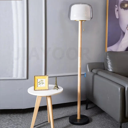 Modern Creative Glass Floor Lamp Simple Sofa Side Decorative Lighting Living Room Bedroom Bedside Lamp LED Reading Desk Light