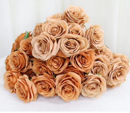 9 Heads 1 Bunch Camellia Rose Artificial Flower Holding Bouquets Party Wedding Scene Display Room Home Decor Fake Floral Gifts