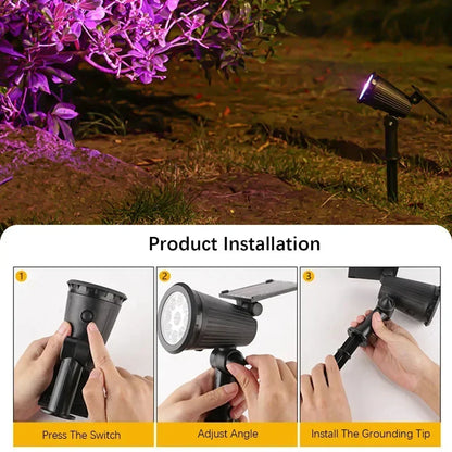 Solar In-Ground LED Spotlights (1–4 Pack) – IP65 Adjustable Landscape Lights