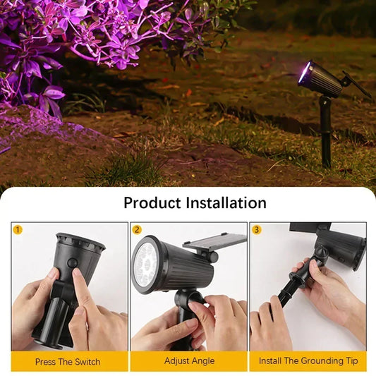 Solar In-Ground LED Spotlights (1–4 Pack) – IP65 Adjustable Landscape Lights