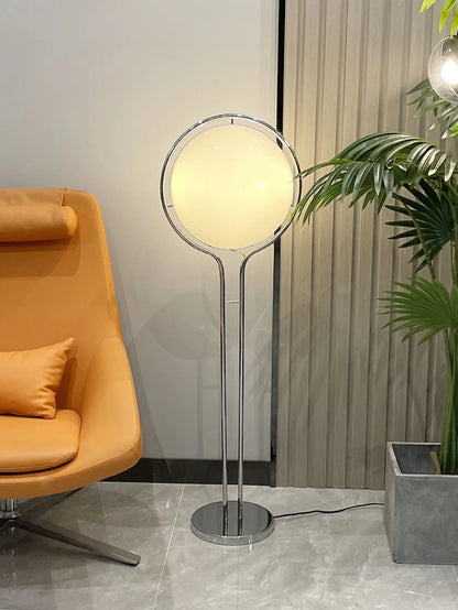 Italy Designer Led Floor Lamp White Ball 2.8 Stand Light for Living Room Hotel Led Chrome Metal Sofa Side Lounge Decoration Lamp