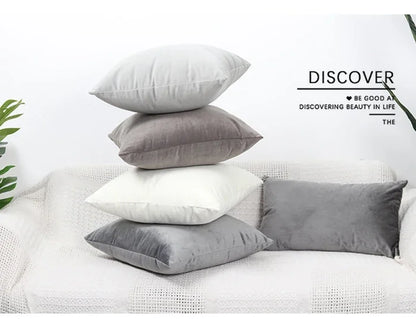Solid Velvet Cushion Cover