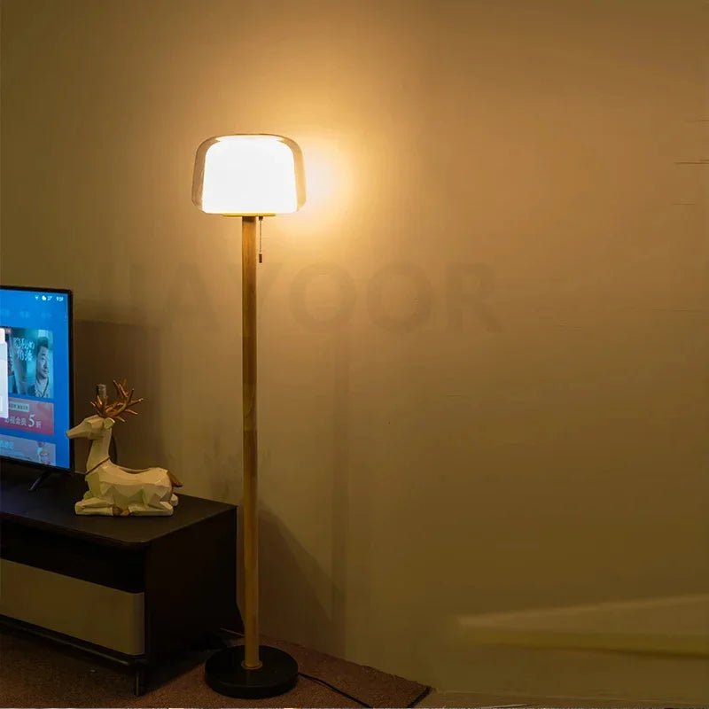 Modern Creative Glass Floor Lamp Simple Sofa Side Decorative Lighting Living Room Bedroom Bedside Lamp LED Reading Desk Light