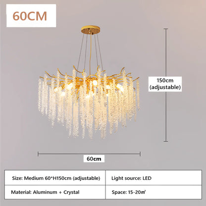 Gold Crystal Ring Chandelier
