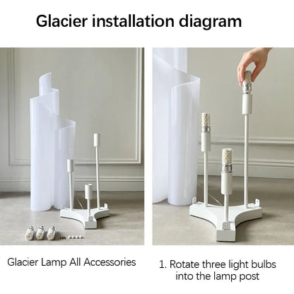 Nordic Floor Lamps Designer Modern Minimalist Glacier Flowing Light Desk Lamp  Artistic Desk Lamp Bedside Lamp