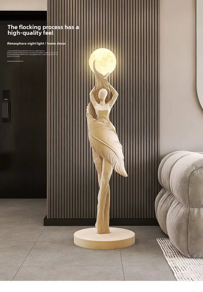 Modern Art Floor Lamp Home decoration Lights Living Room Bedroom Humanoid Atmosphere Lamps Couch High-End Sculpture LED Lighting