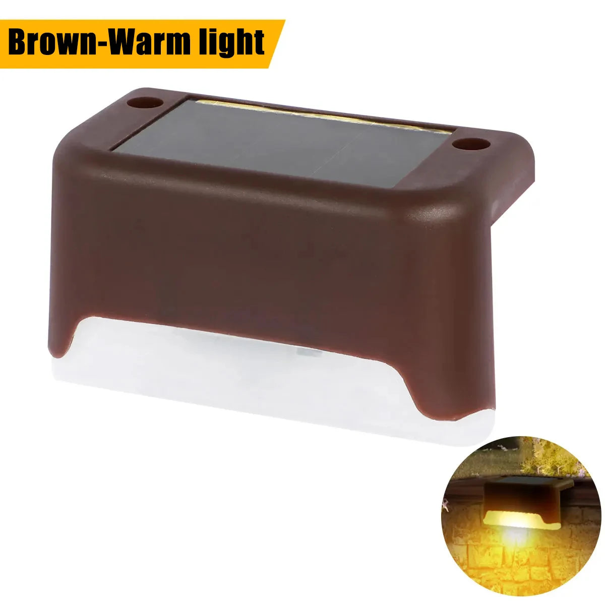 Solar LED Step & Fence Lights – Warm White Outdoor Stair Lighting