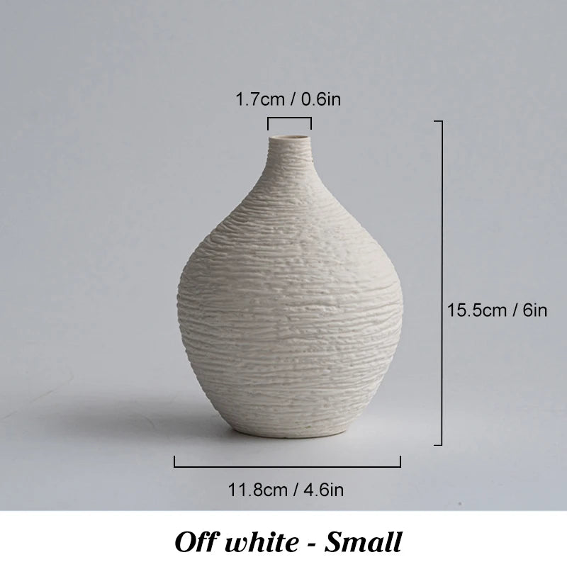 Nordic Slim Neck Ceramic Vase