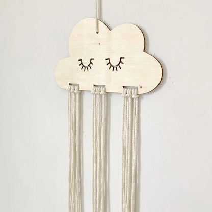 Solid Wood Clouds Model Jewelry Hairpin Bow Storage Tool