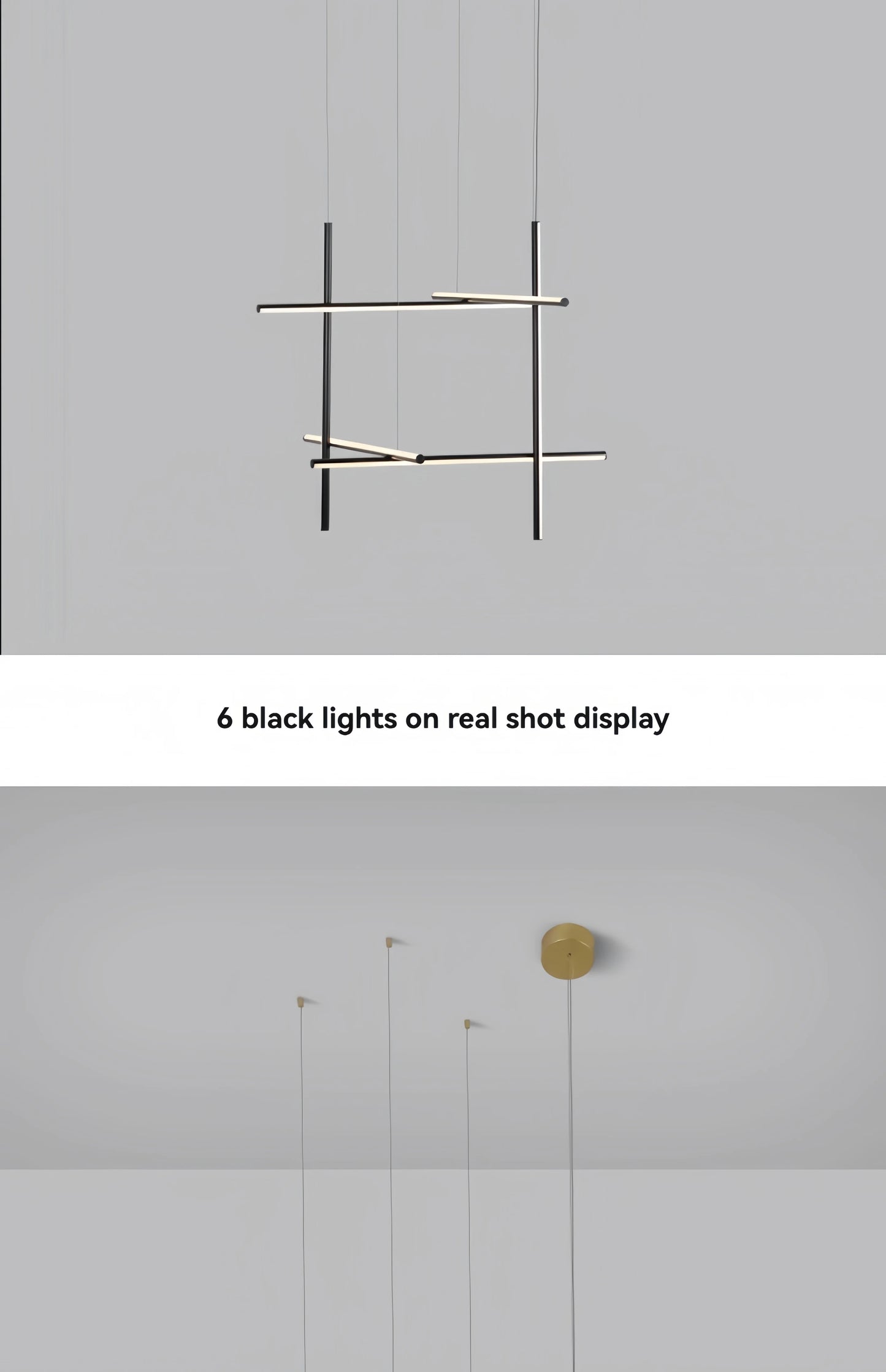 Italian Designer Tube Chandelier – Post-Modern LED Gold & Chrome Pendant Light