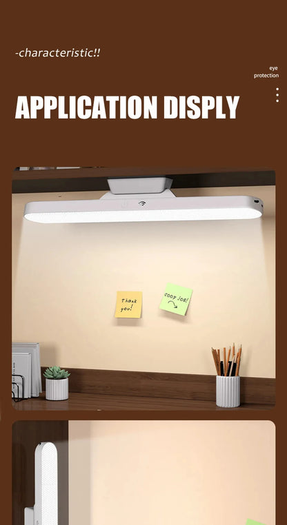 LED Magnetic Eye Protection Remote Reading Switch Desk Lamp Three-speed Stepless Dimming USB Rechargeable Student Learning Lamp