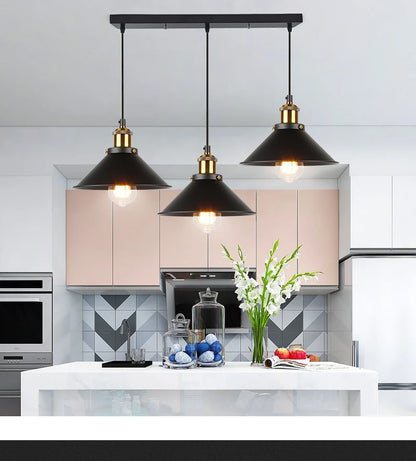 Vintage Loft Edison Pendant Light – Industrial Retro Chandelier for Living Room