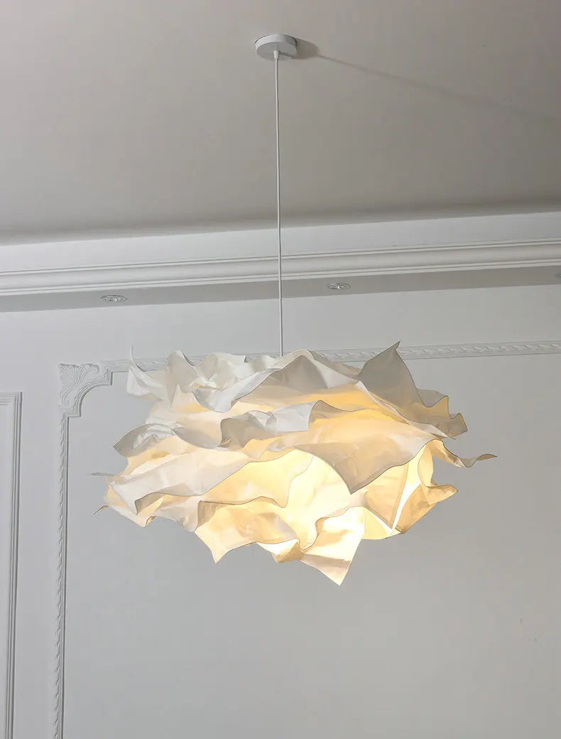 Minimalist Paper Pendant Chandelier – DIY LED Suspension Light for Bedroom & Living Room