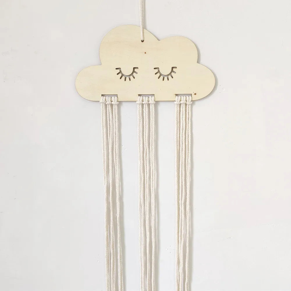 Solid Wood Clouds Model Jewelry Hairpin Bow Storage Tool