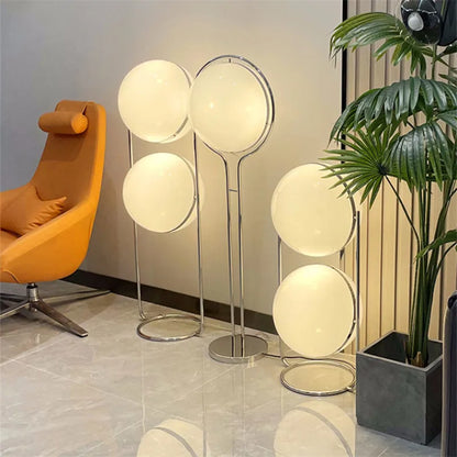 Italy Designer Led Floor Lamp White Ball 2.8 Stand Light for Living Room Hotel Led Chrome Metal Sofa Side Lounge Decoration Lamp