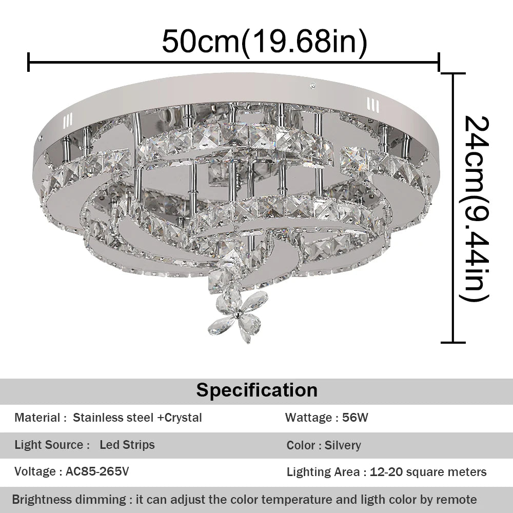 K9 Crystal Chandelier — Dimmable