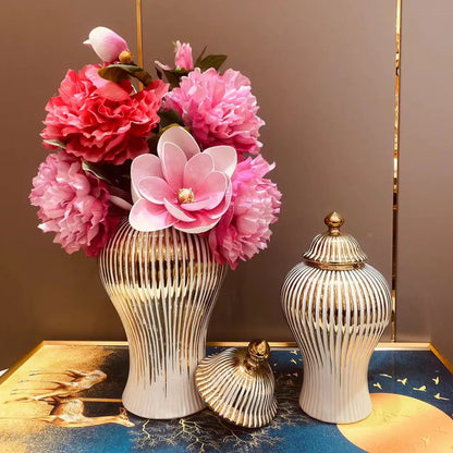 European Ceramic Jar Vase
