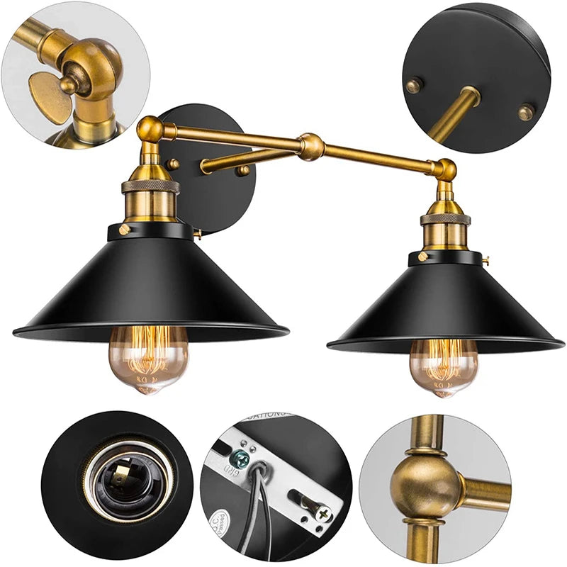 Vintage Loft Edison Pendant Light – Industrial Retro Chandelier for Living Room