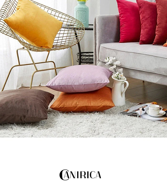 Solid Velvet Cushion Cover