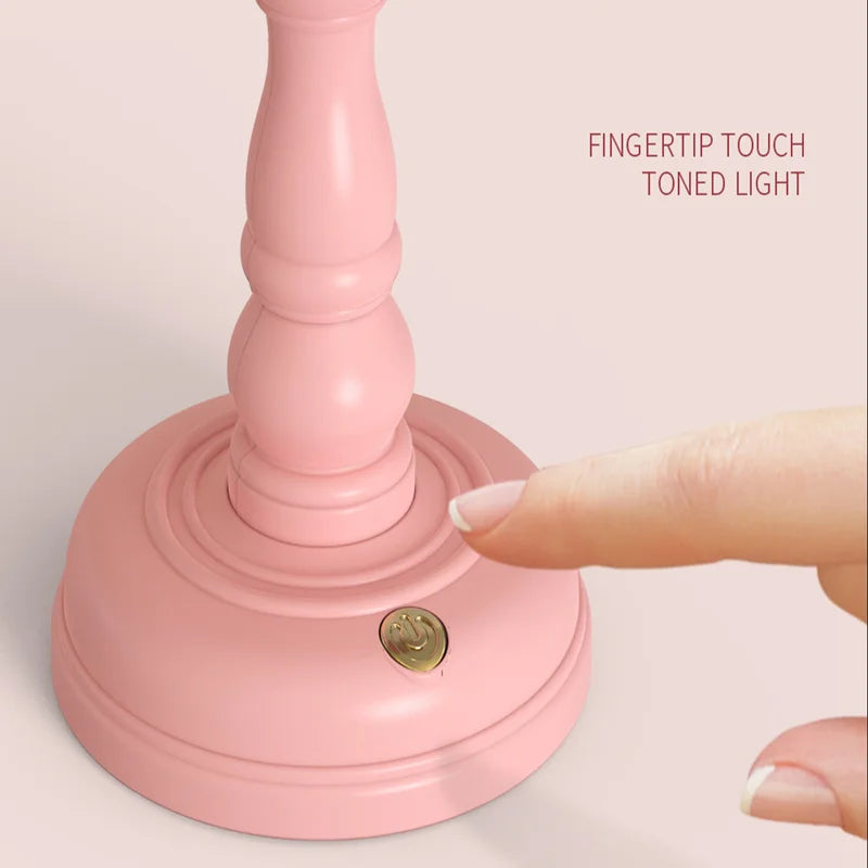 Mini Retro USB Rechargeable Night Light – Touch Candle Desk Lamp for Bedroom