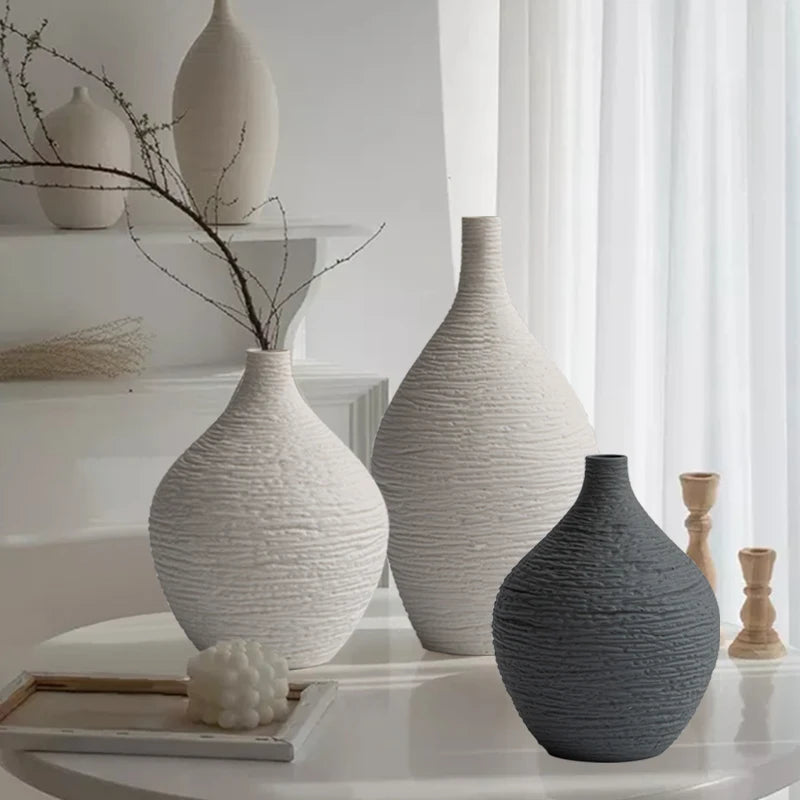Nordic Slim Neck Ceramic Vase