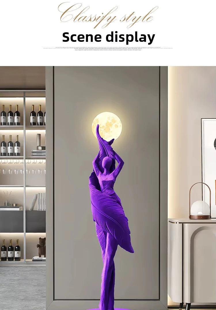 Modern Art Floor Lamp Home decoration Lights Living Room Bedroom Humanoid Atmosphere Lamps Couch High-End Sculpture LED Lighting