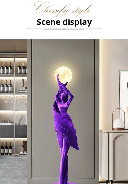 Modern Art Floor Lamp Home decoration Lights Living Room Bedroom Humanoid Atmosphere Lamps Couch High-End Sculpture LED Lighting