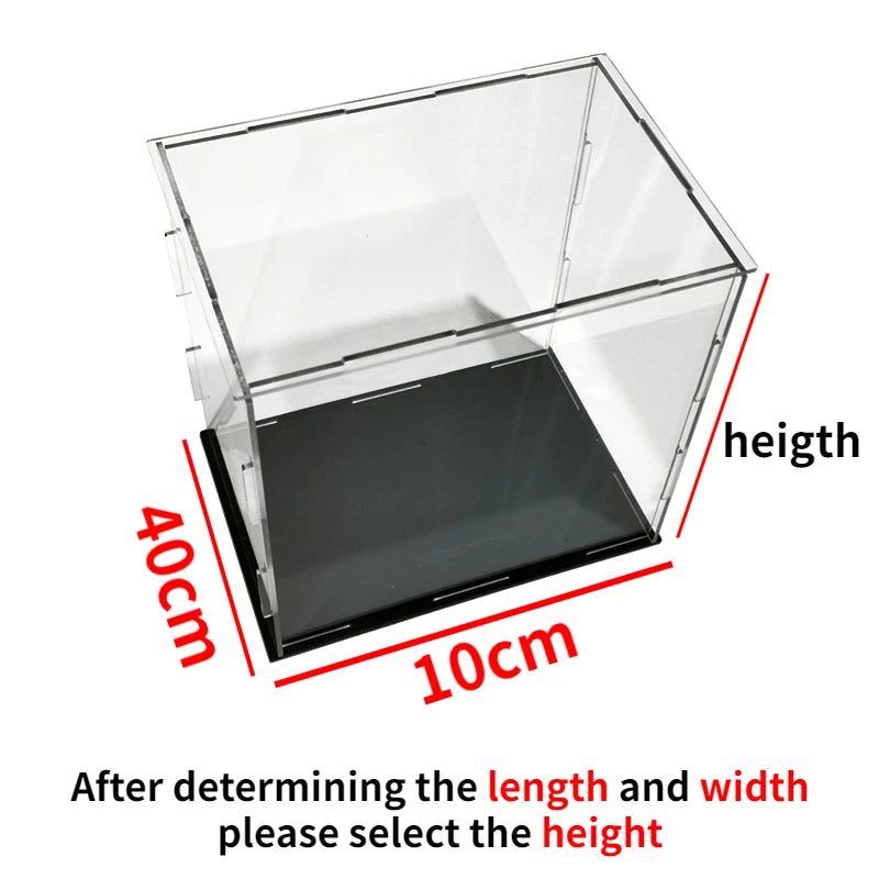 222 Size Acrylic Display Case for Collectibles Assemble Clear Acrylic Box Protection Showcase for Action Figures Organizing Toys