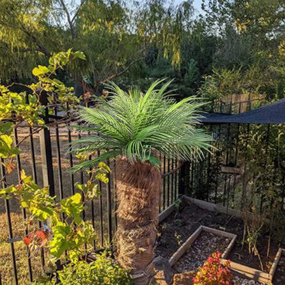 20.47in 9Leaves Artificial Tropical Plants Fake Palm Plant Branch Green Leaves for Home Garden Office Jungle Carnival Decoration