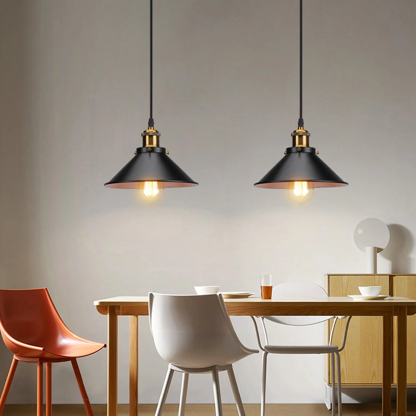 Vintage Loft Edison Pendant Light – Industrial Retro Chandelier for Living Room
