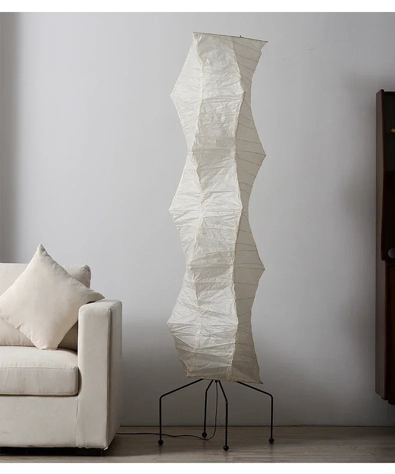 Akari-Style Rice Paper Floor Lamp – Japanese Designer Standing Light