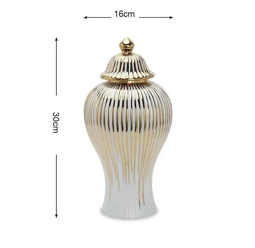 European Ceramic Jar Vase
