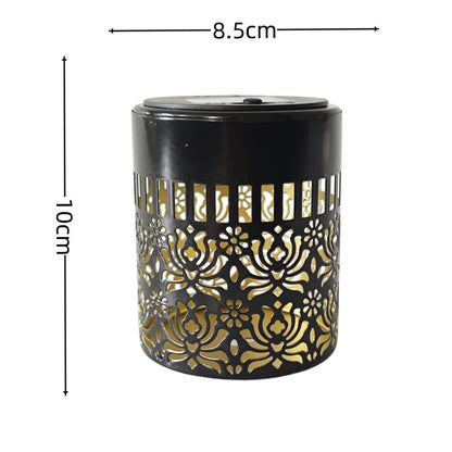 Solar Lights Peony Flower Pattern IP65 Metal Outdoor Step Wall Fence Lights Garden Backyard Decoration Outdoor Decor Front Door