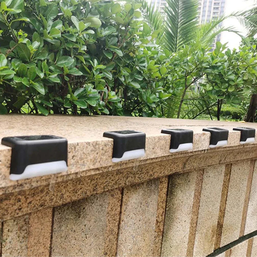 Solar LED Step & Fence Lights – Warm White Outdoor Stair Lighting