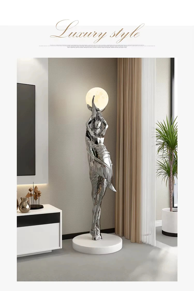 Modern Art Floor Lamp Home decoration Lights Living Room Bedroom Humanoid Atmosphere Lamps Couch High-End Sculpture LED Lighting