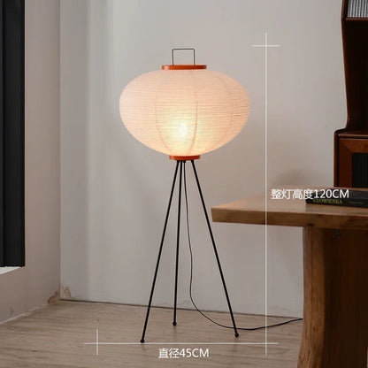 Akari-Style Rice Paper Floor Lamp – Japanese Designer Standing Light