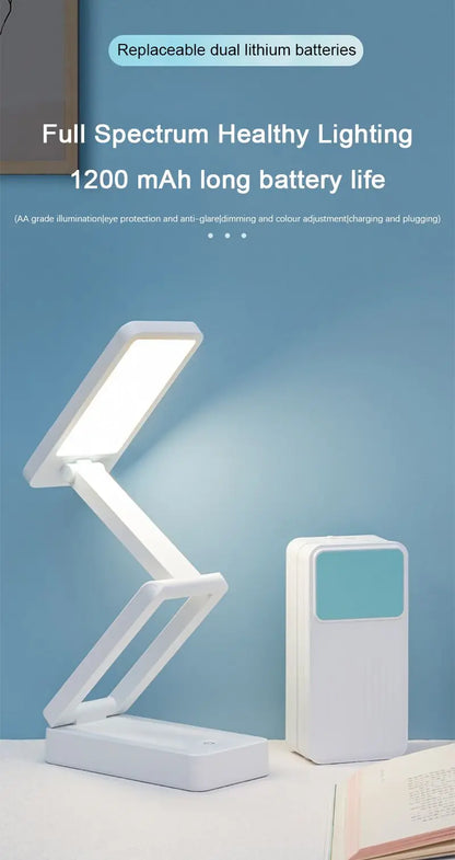 Folding LED Desk Lamp Rechargeable Battery Specific Eye Protector Dormitory Portable Large Table Lamp CapacityLed Night Lights
