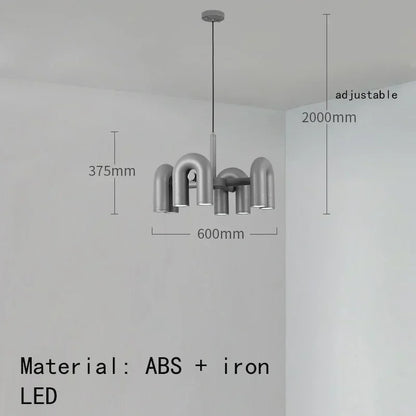 Nordic U-Shaped Art Chandelier – Designer LED Pendant Light for Living Room & Dining