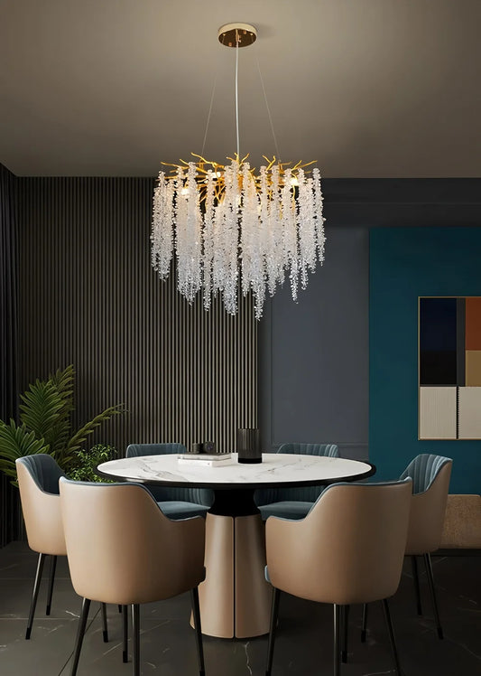 Gold Crystal Ring Chandelier