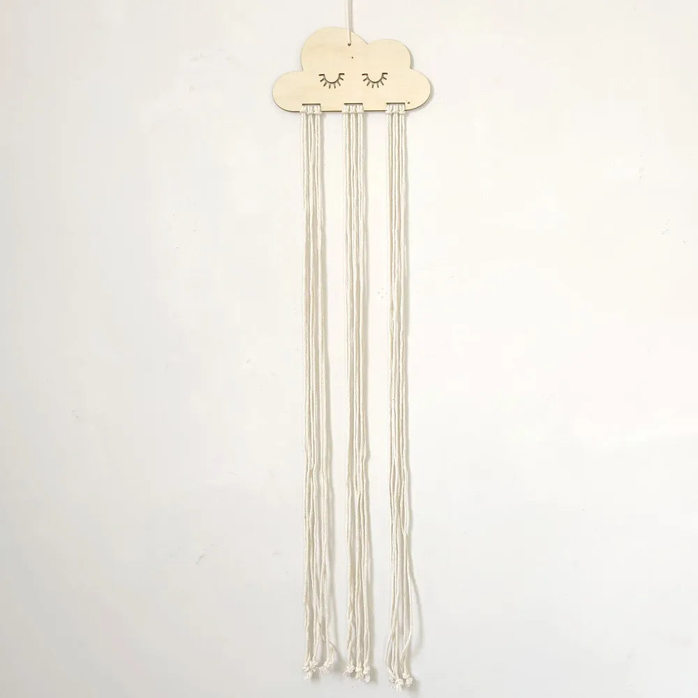 Solid Wood Clouds Model Jewelry Hairpin Bow Storage Tool