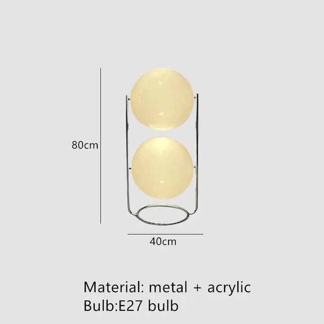 Italy Designer Led Floor Lamp White Ball 2.8 Stand Light for Living Room Hotel Led Chrome Metal Sofa Side Lounge Decoration Lamp