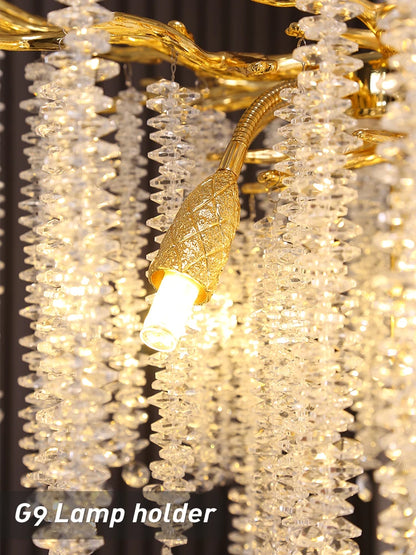 Nordic Luxury Crystal Floor Lamp - Modern Gold LED Stand Light for Living Room & Bedroom | Indoor Decor Lighting Fixture