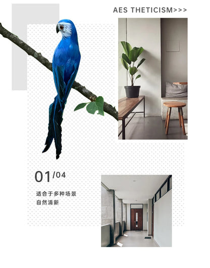 25/35cm Simulation Parrot Garden Decoration Creative Lawn Figurine Ornament Animal Bird Outdoor Garden Party Prop Decoration