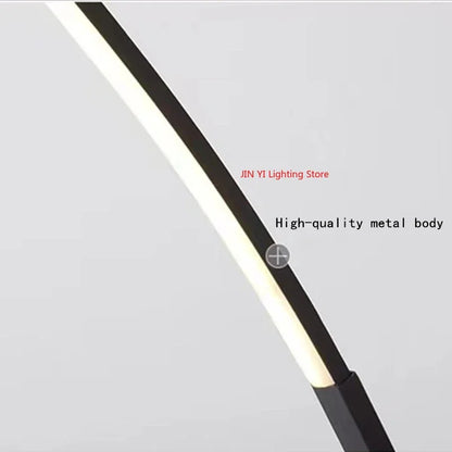 Nordic Minimalist White Gold C-shaped Lamp Living Room Sofa Bedroom Study Bedside Corner Led Dimmable Remote Control