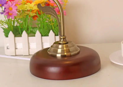 Pastoral Flower Table Lamp – Vintage Antique Metal Desk Light for Bedroom & Study