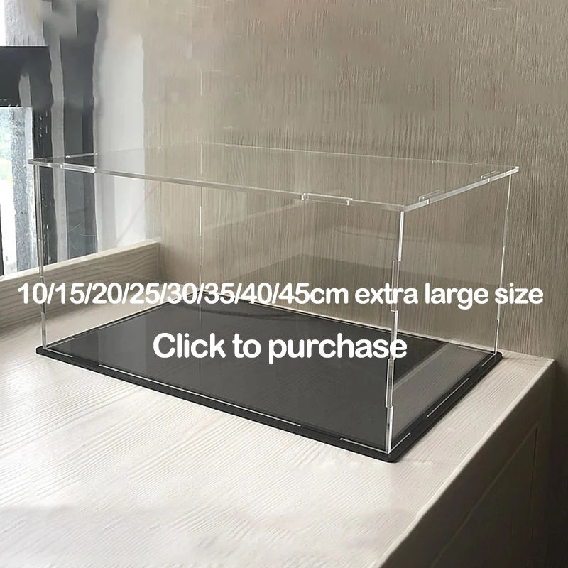 222 Size Acrylic Display Case for Collectibles Assemble Clear Acrylic Box Protection Showcase for Action Figures Organizing Toys